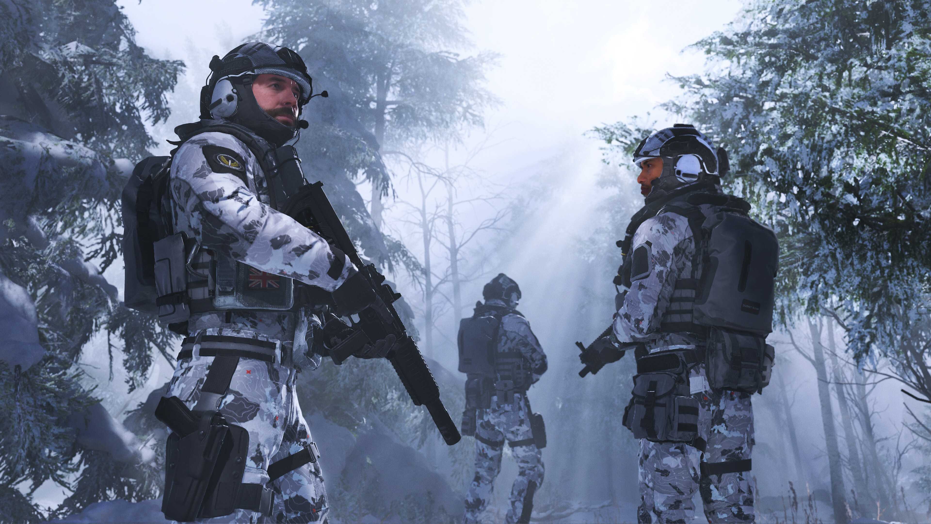 Price and Gaz in snow suits in Call of Duty: Modern Warfare III.