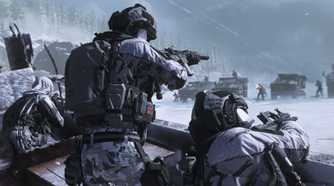 Snow combat in Call of Duty: Modern Warfare III.