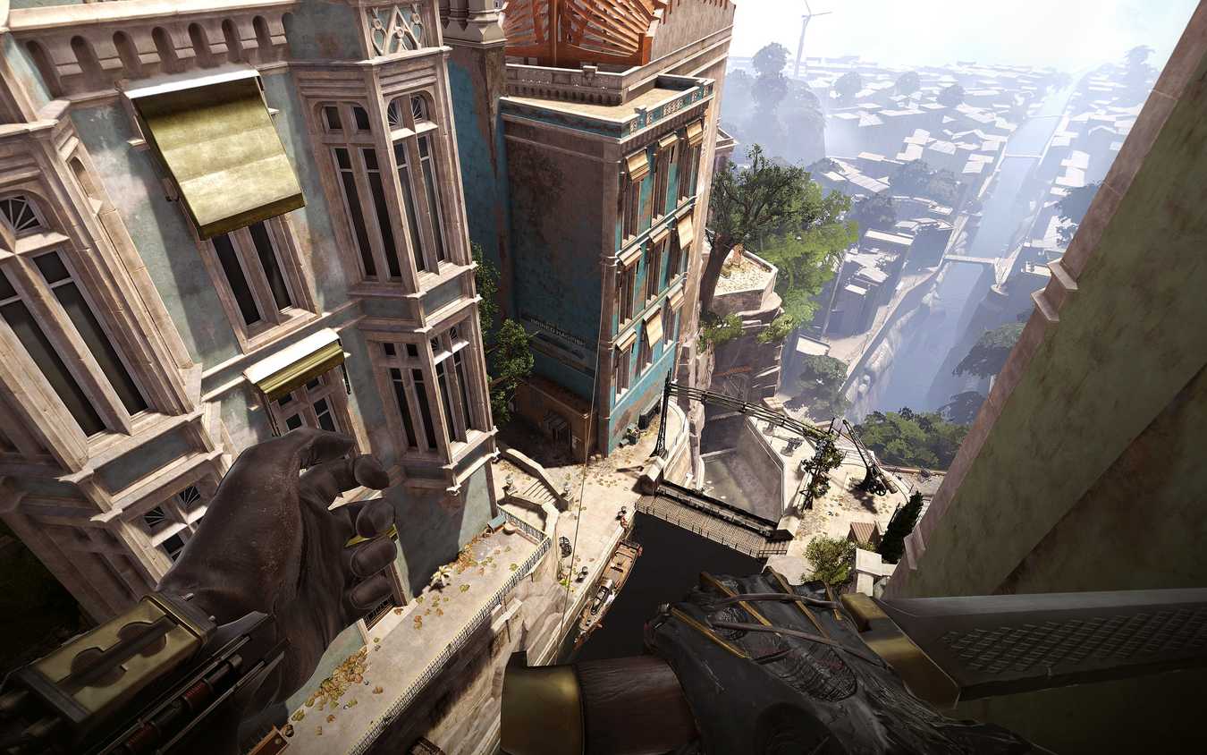 A screenshot of the city in Dishonored 2.