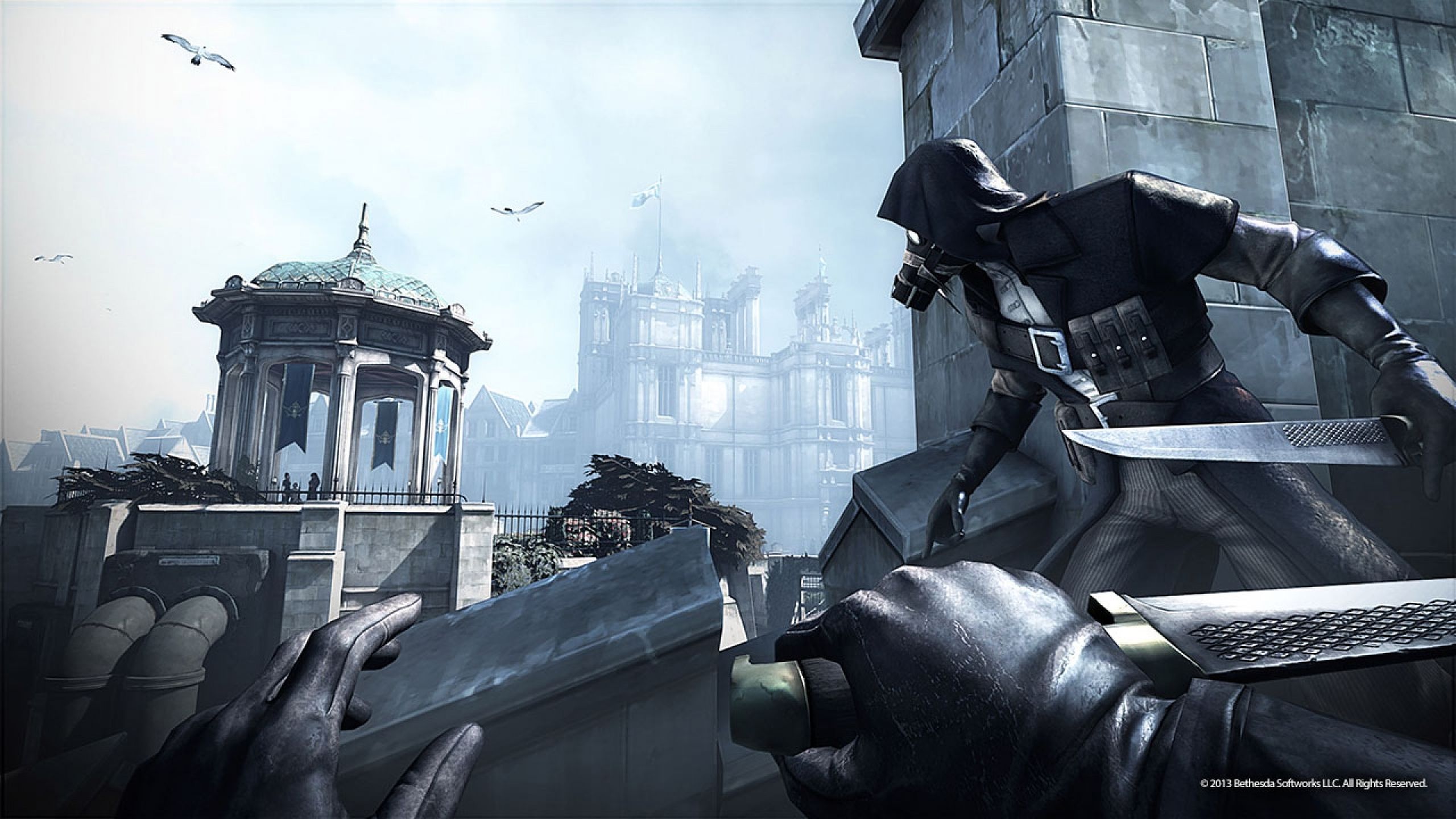 A screenshot from Dishonored's Knife of Dunwall DLC.