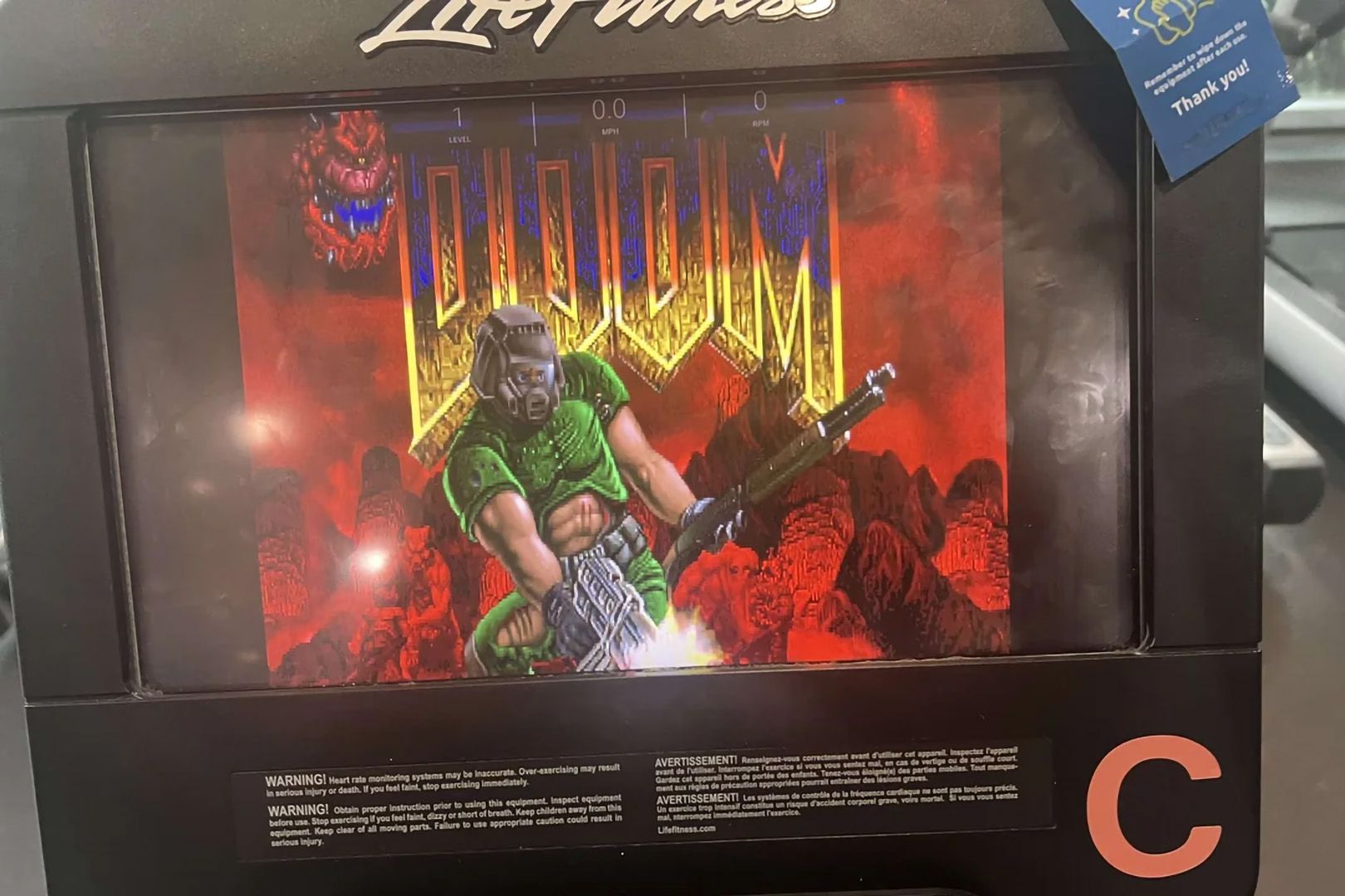 doom-running-on-a-life-fitness