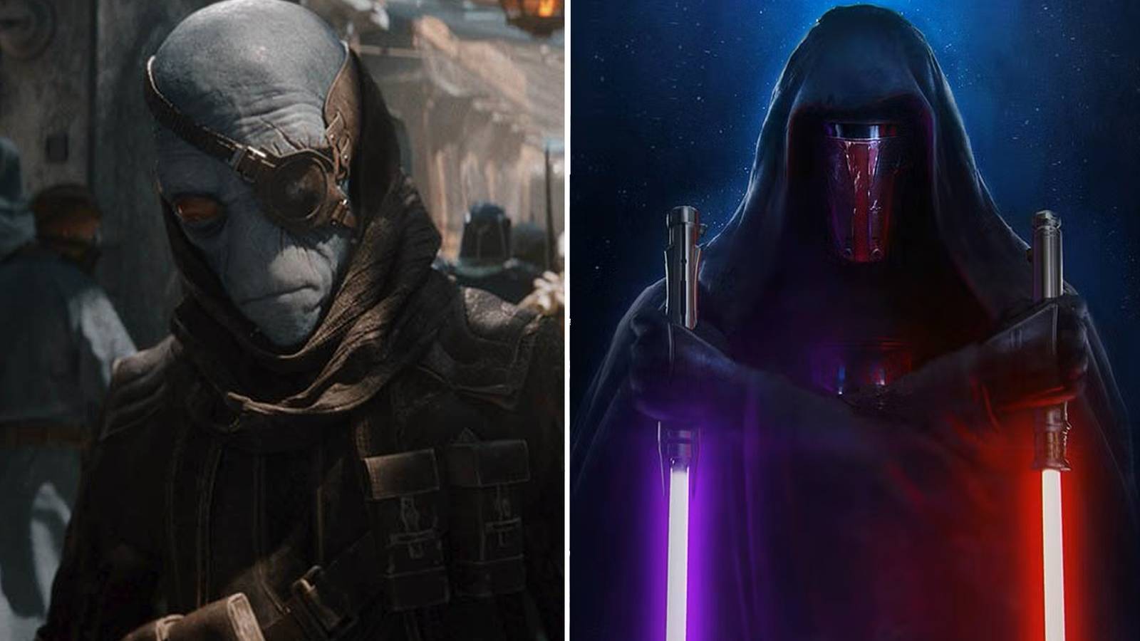 A combination of Star Wars characters from different eras