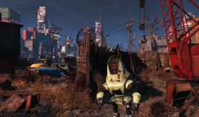 A junkyard in Fallout 4.