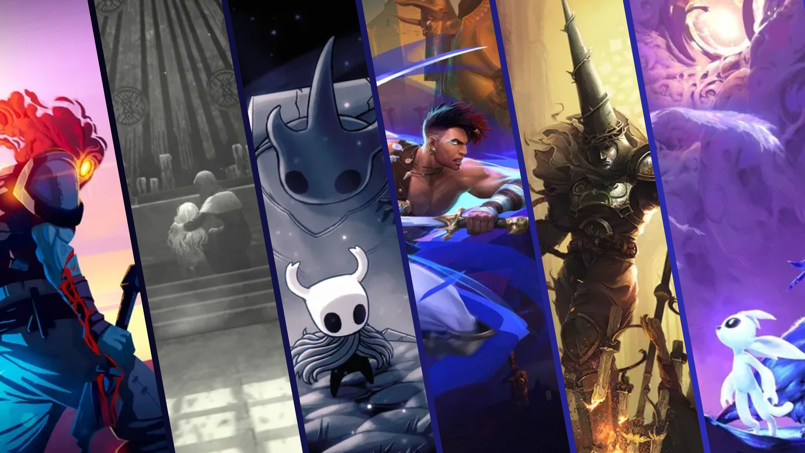 A collage of metroidvania games