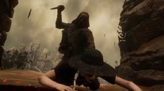 A screenshot of Ghostface killing a victim in Dead by Daylight