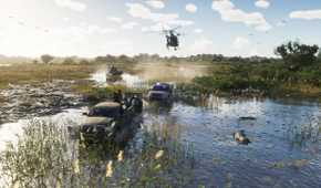 A police chase through the swampy Grassrivers in GTA VI.