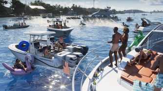 A yacht party in Leonida Keys in GTA VI.