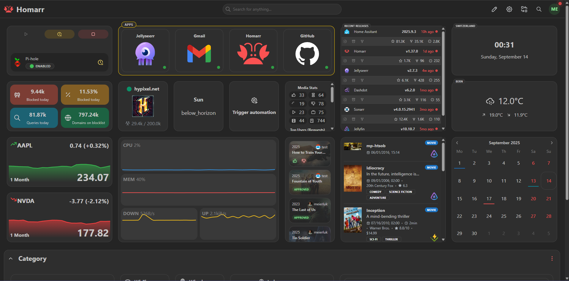 homarr dashboard screenshot