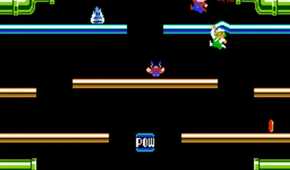 A screenshot of the arcade gameplay from Mario Bros.