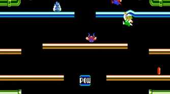 A screenshot of the arcade gameplay from Mario Bros.