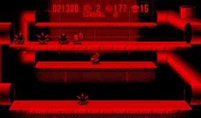 A screenshot of Mario in far away during gameplay from Mario Clash
