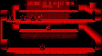 A screenshot of Mario in far away during gameplay from Mario Clash