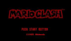 A screenshot of the title screen from Mario Clash