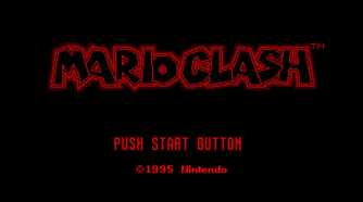 A screenshot of the title screen from Mario Clash