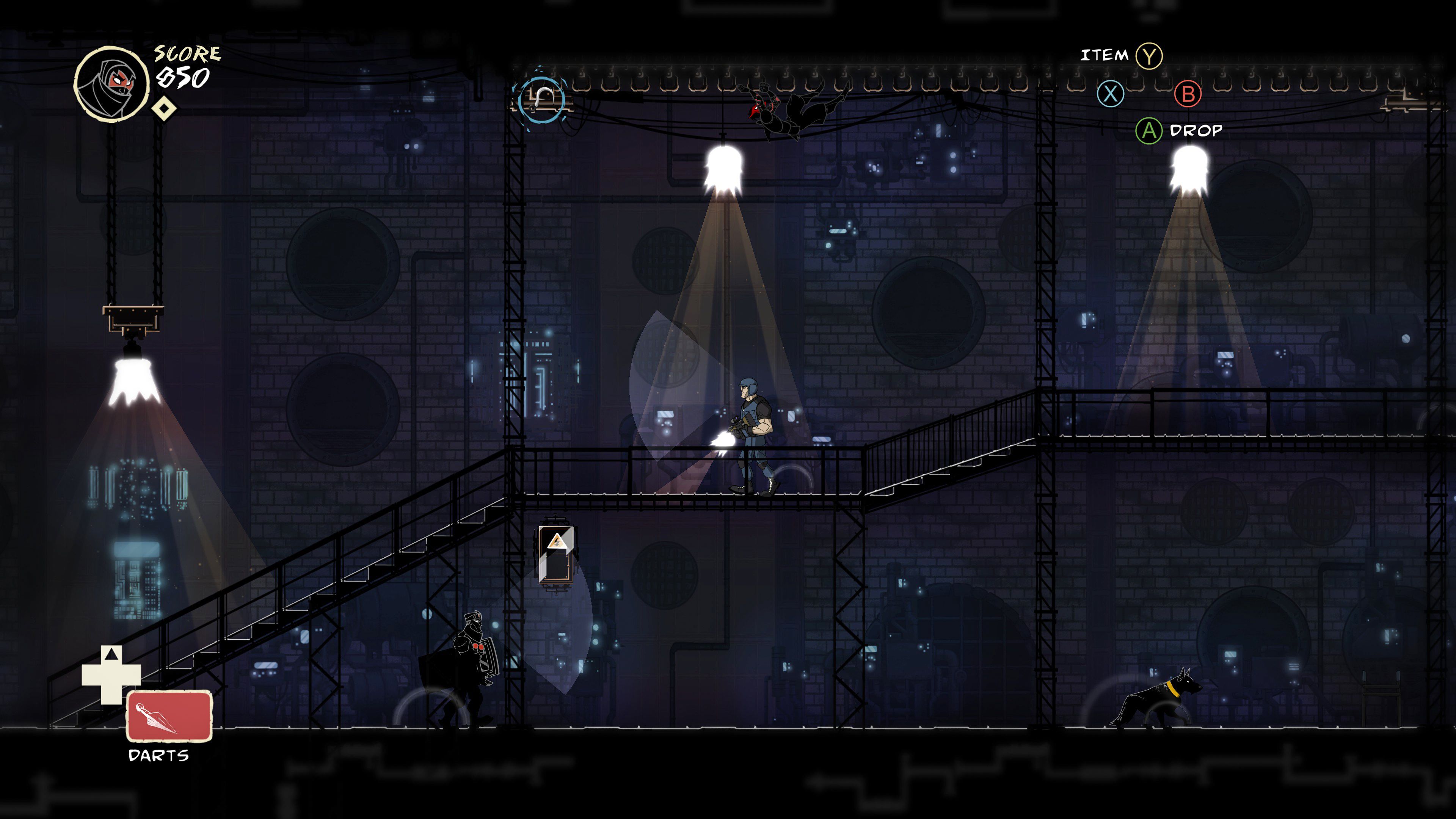 Guards and their cones of vision in Mark of the Ninja.