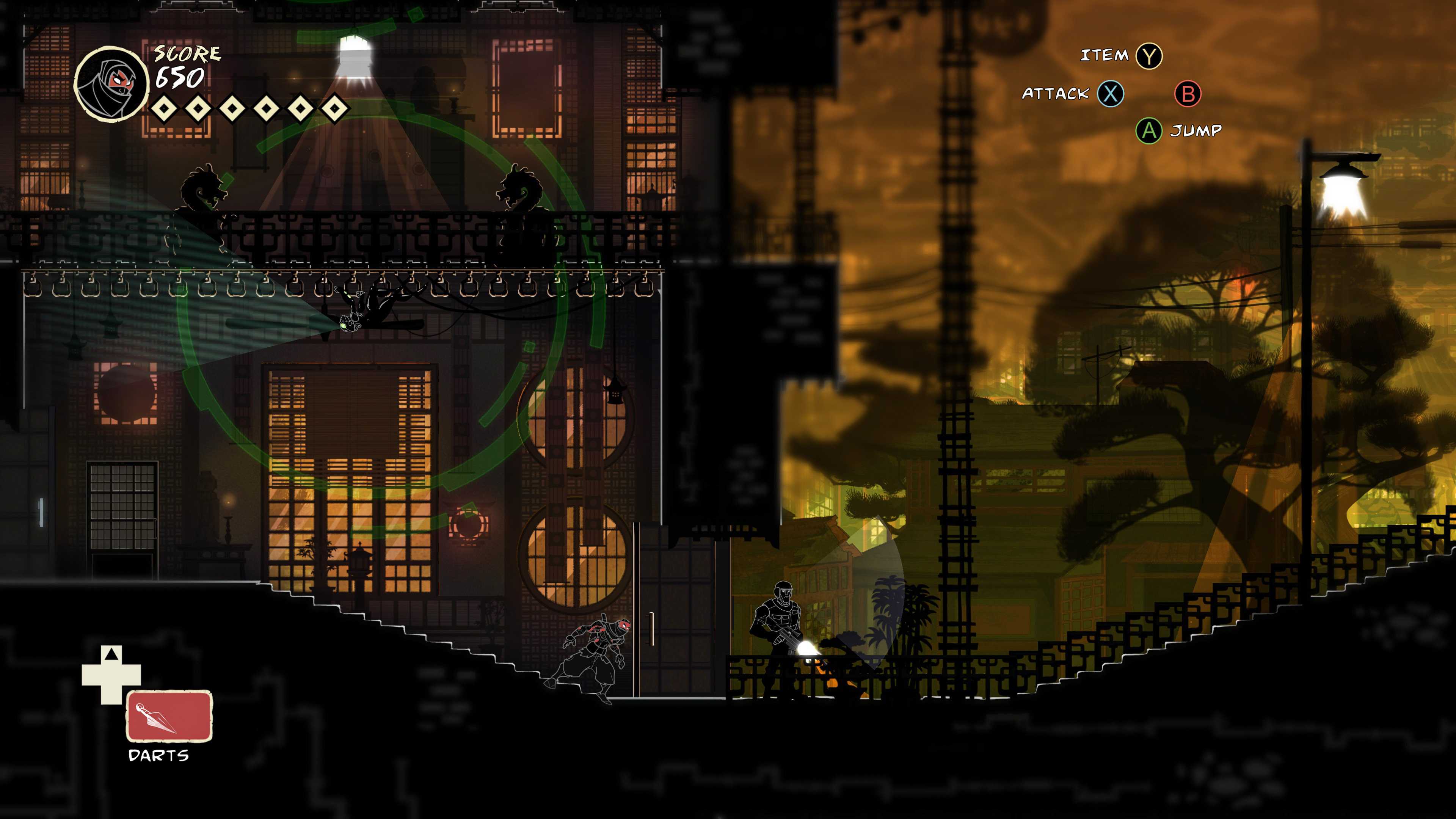 The ninja stalking a guard in Mark of the Ninja.