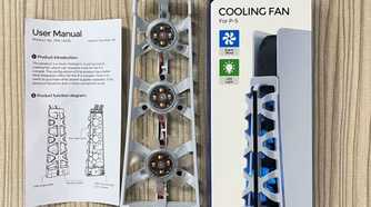 A shot of a fan accessory for the PlayStation 5