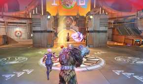 A screenshot of arena gameplay from Star Wars: Hunters