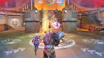 A screenshot of arena gameplay from Star Wars: Hunters