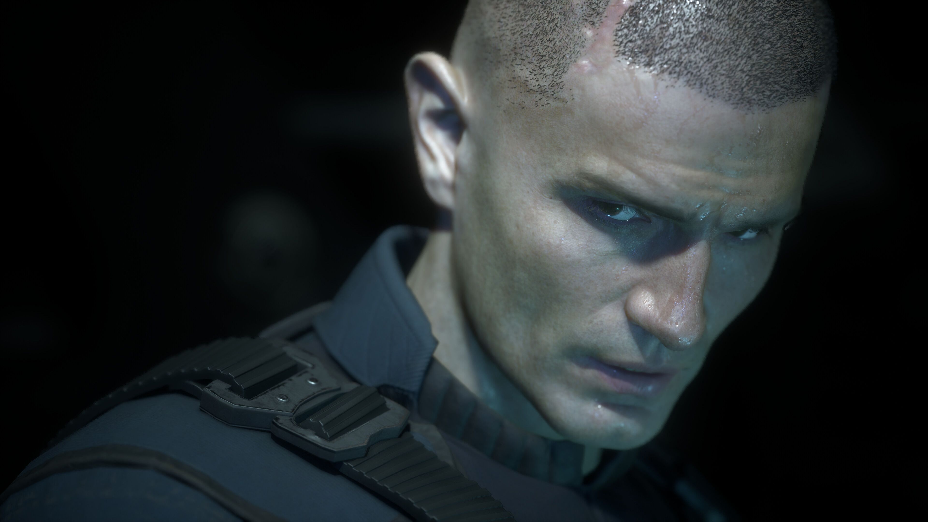 A guard at the Black Iron Prison in The Callisto Protocol.