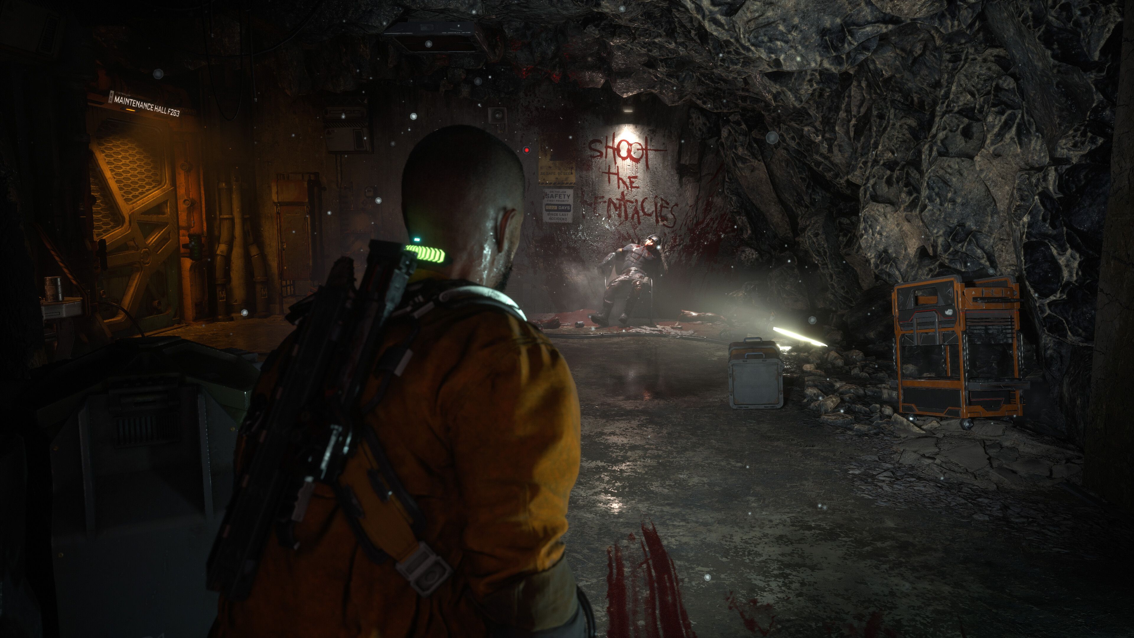 A screenshot from the game The Callisto Protocol.