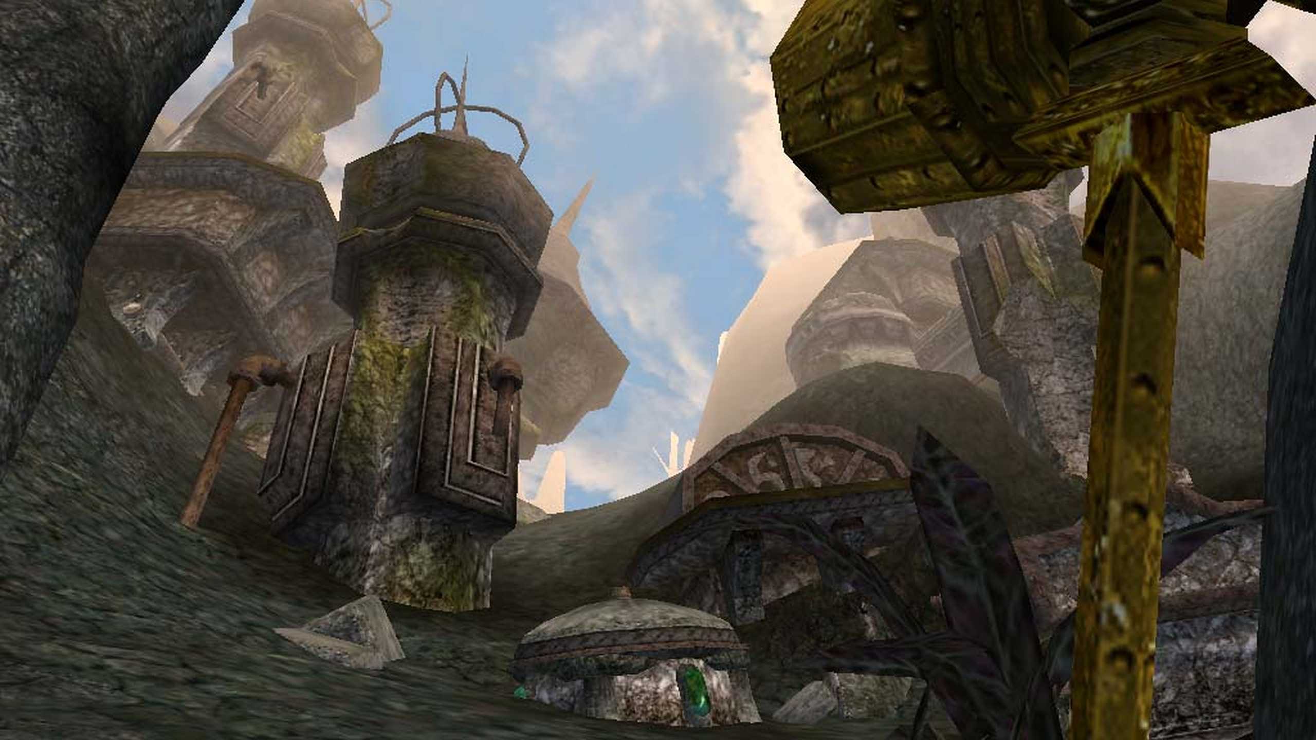 Roaming in ruins in The Elder Scrolls III: Morrowind.