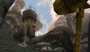 Roaming in ruins in The Elder Scrolls III: Morrowind.