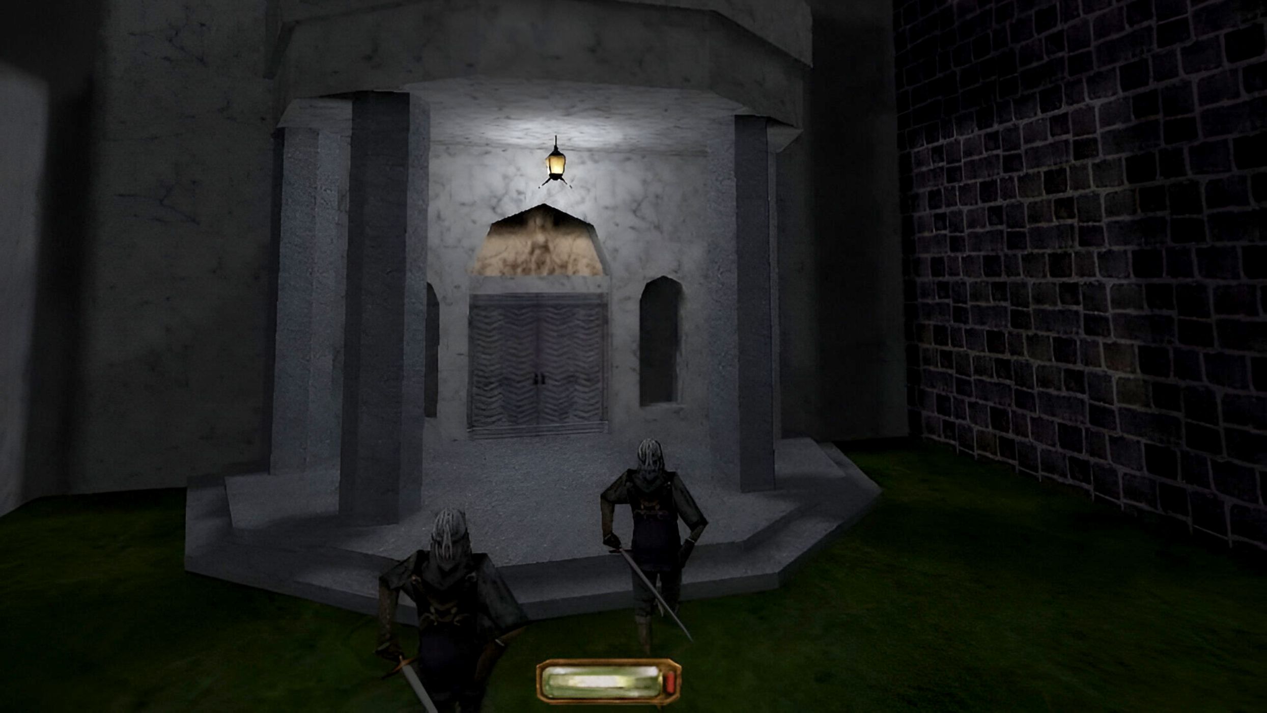 Two guards attacking the player in Thief II: The Metal Age.