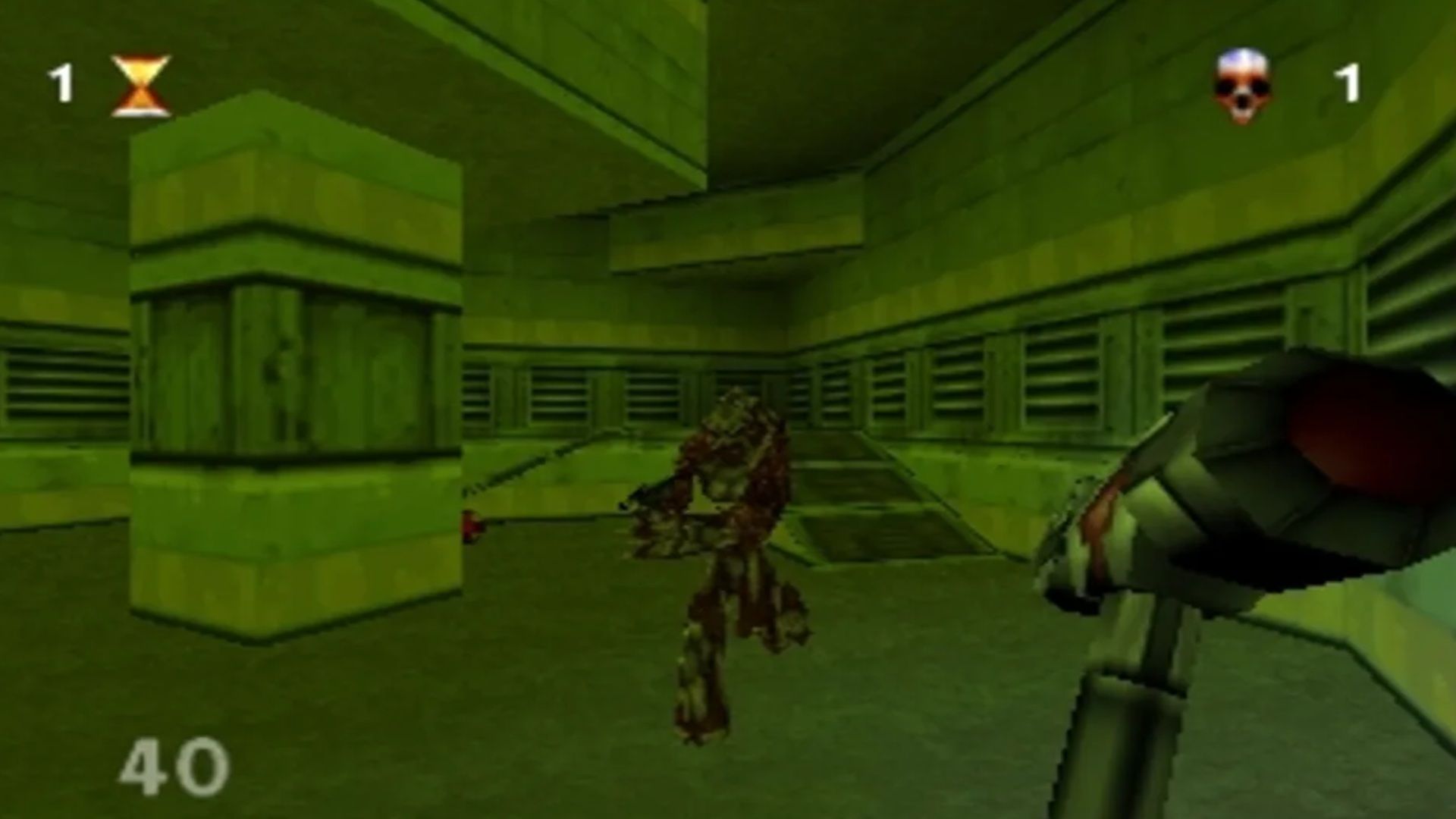 A screenshot of an enemy in Turok: Rage Wars