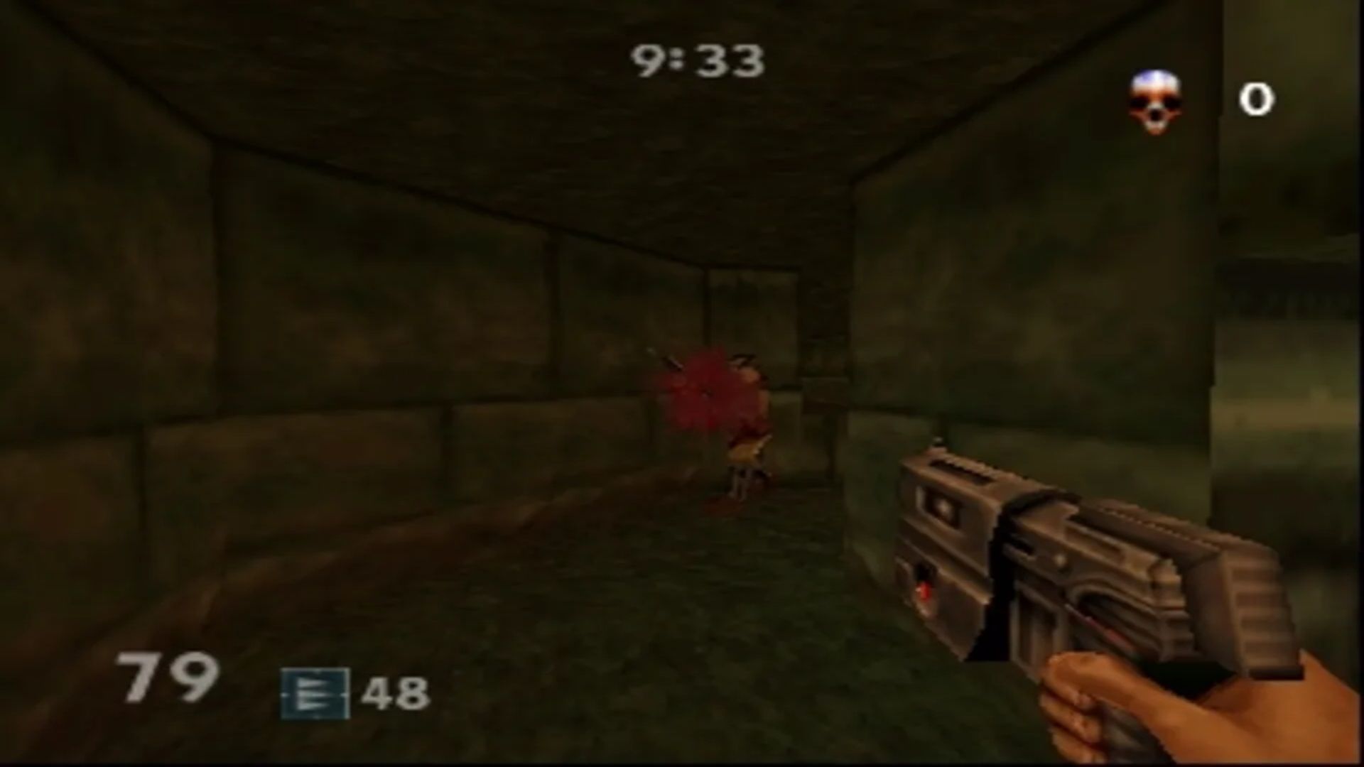 A screenshot of deathmatch gameplay from Turok: Rage Wars