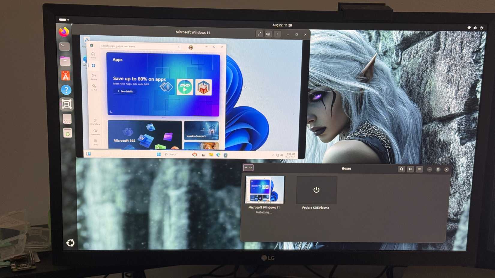 Ubuntu and Windows on display