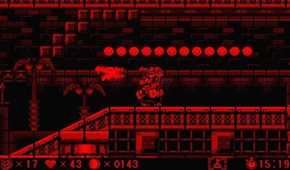 A screenshot of gameplay from Virtual Boy Wario Land