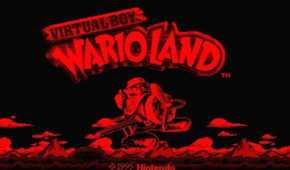 A screenshot of the title screen from Virtual Boy Wario Land