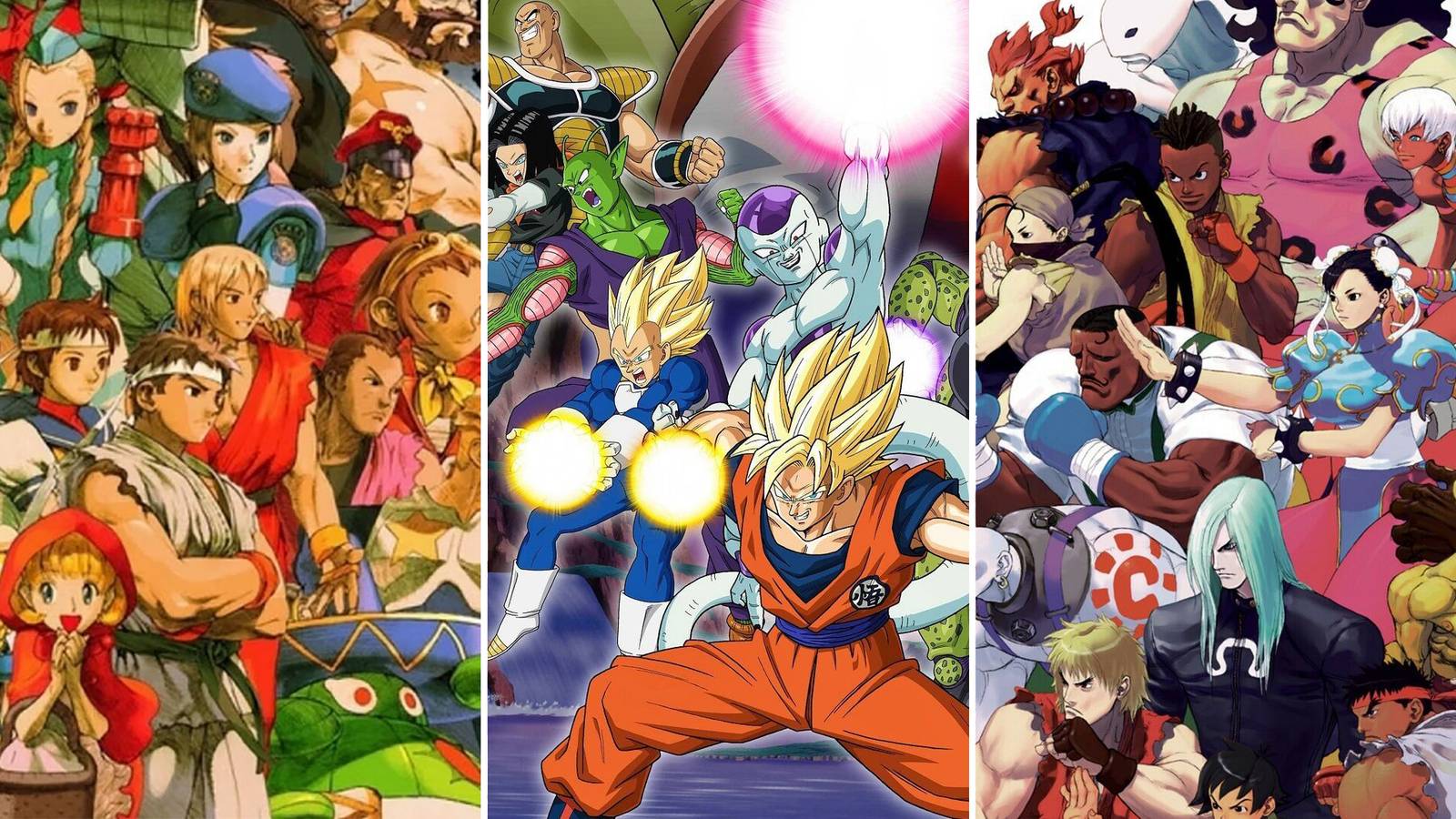 A combination of fighting games that were featured at the EVO Championship Series
