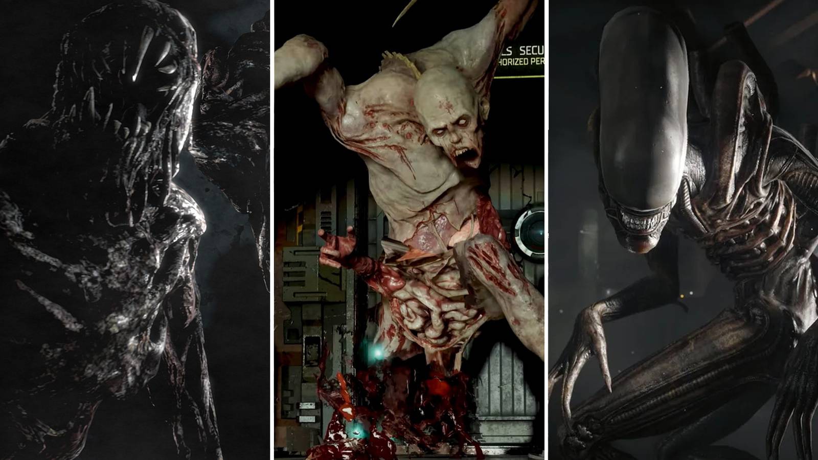 A combination of monsters from different horror games