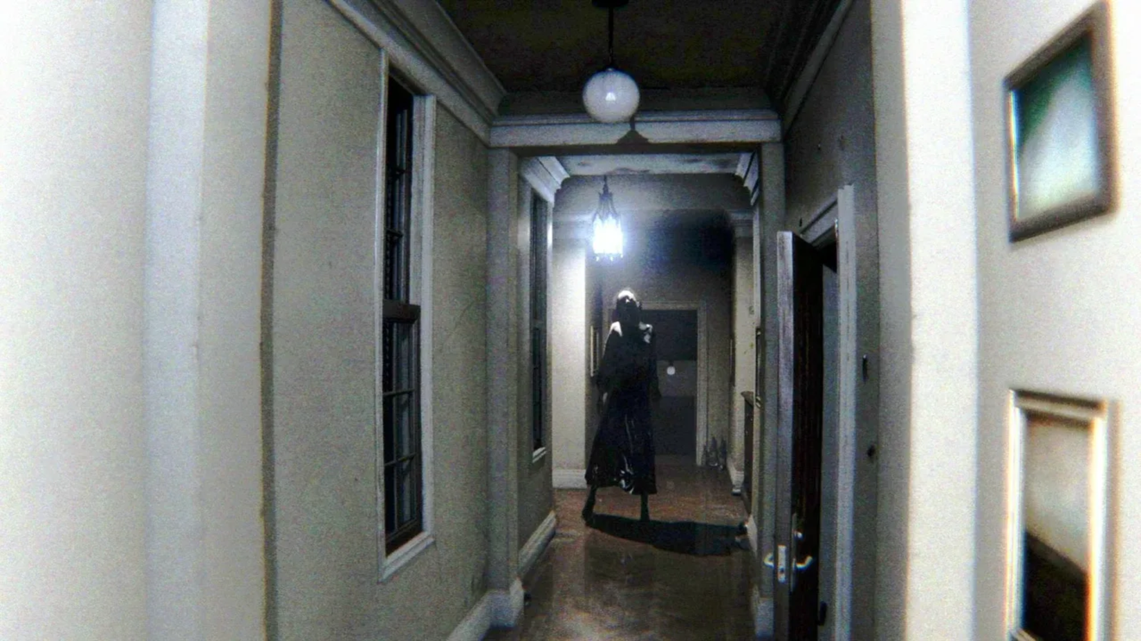 A creepy corridor with a monster at the end