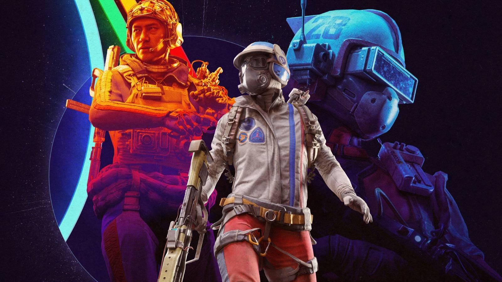 Key art for Arc Raiders featuring three different raiders