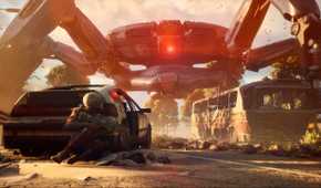 Taking cover from a queen in Arc Raiders.