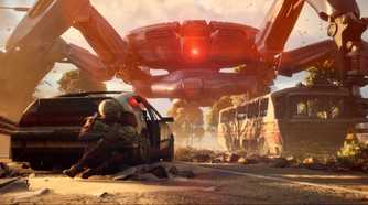 Taking cover from a queen in Arc Raiders.
