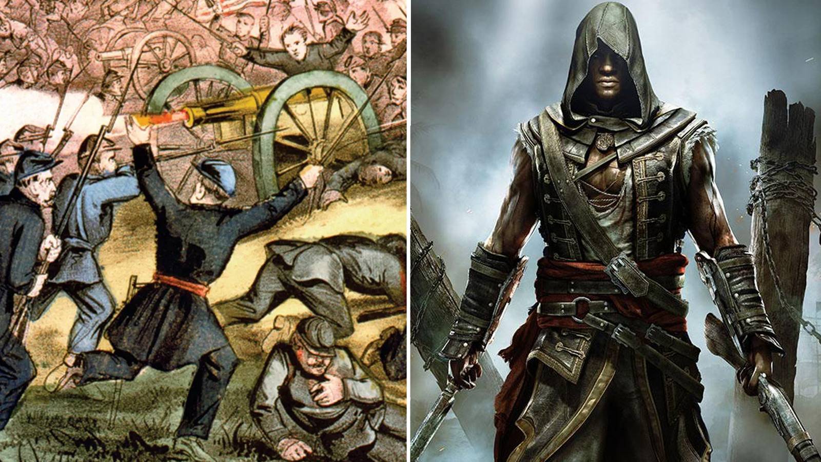 A combination of a Civil War painting and Adewele from Assassin's Creed IV
