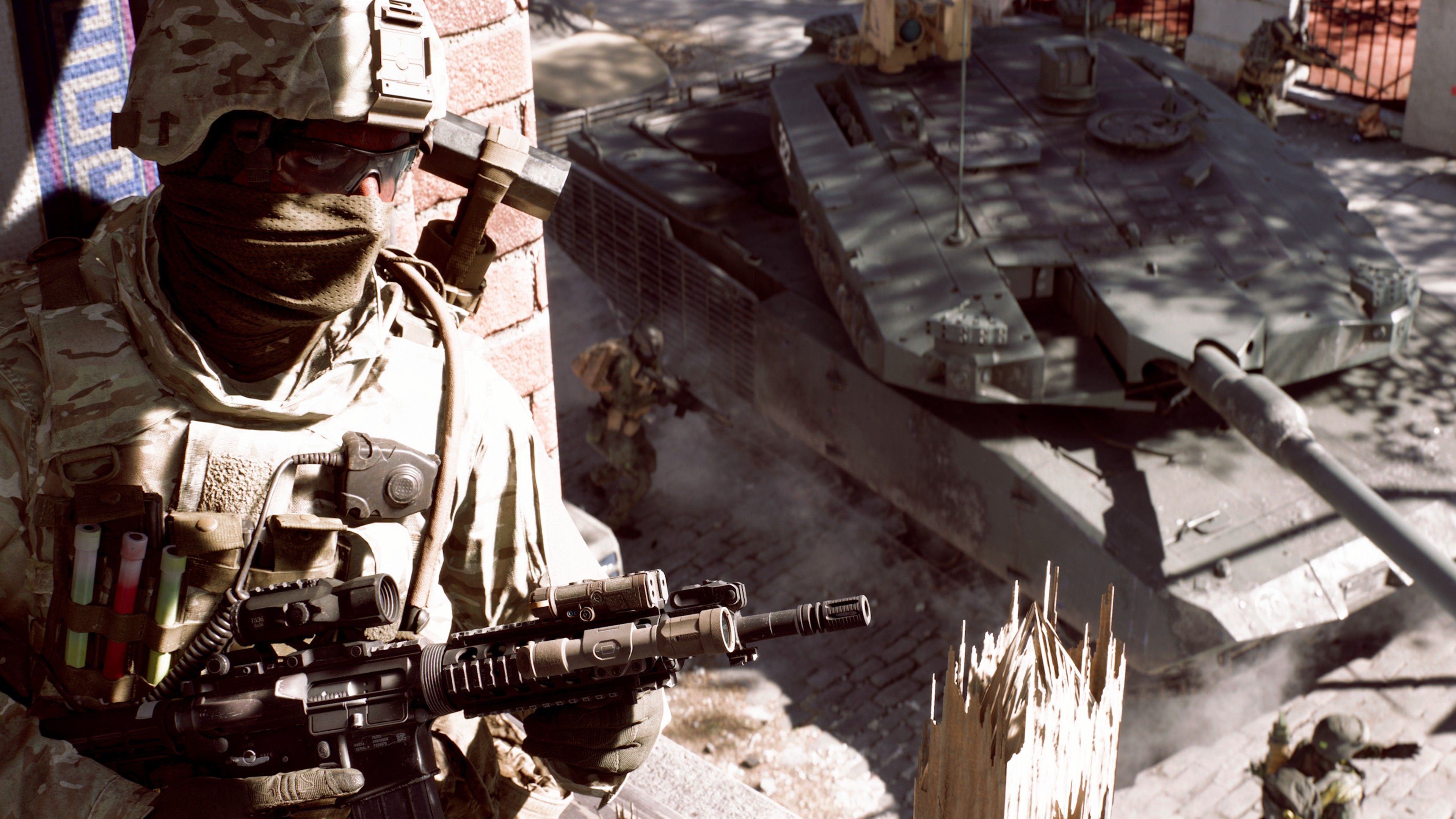A soldier hides from an enemy in Battlefield 6