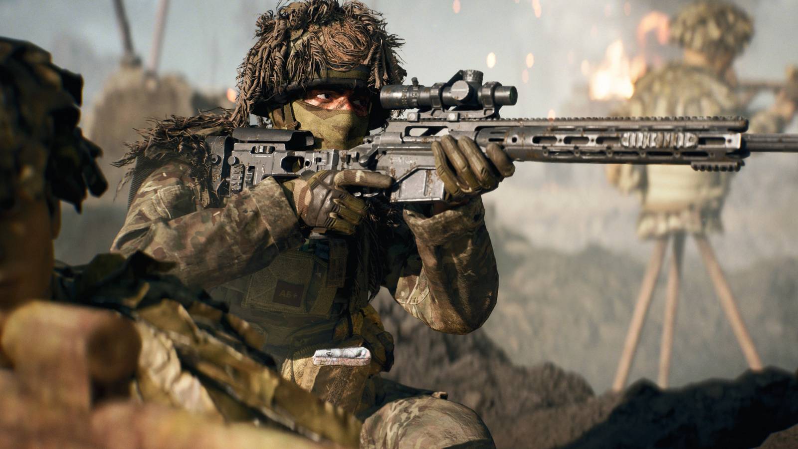 A recon player prepares to shoot in Battlefield 6
