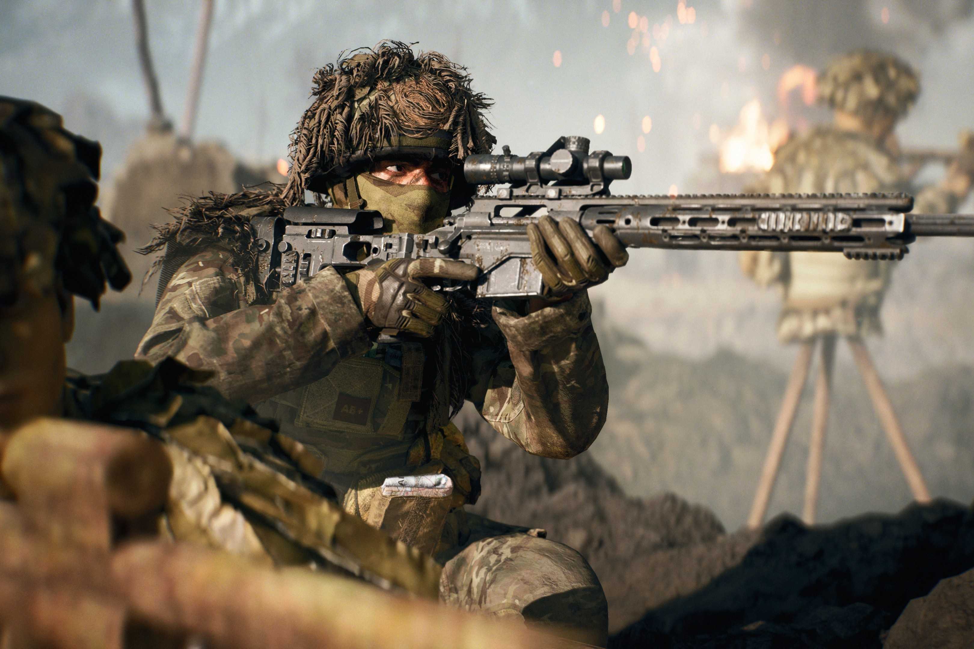 A recon player prepares to shoot in Battlefield 6