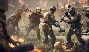 Players fight each other with Sledgehammers in a Battlefield Portal mode