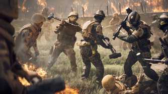 Players fight each other with Sledgehammers in a Battlefield Portal mode