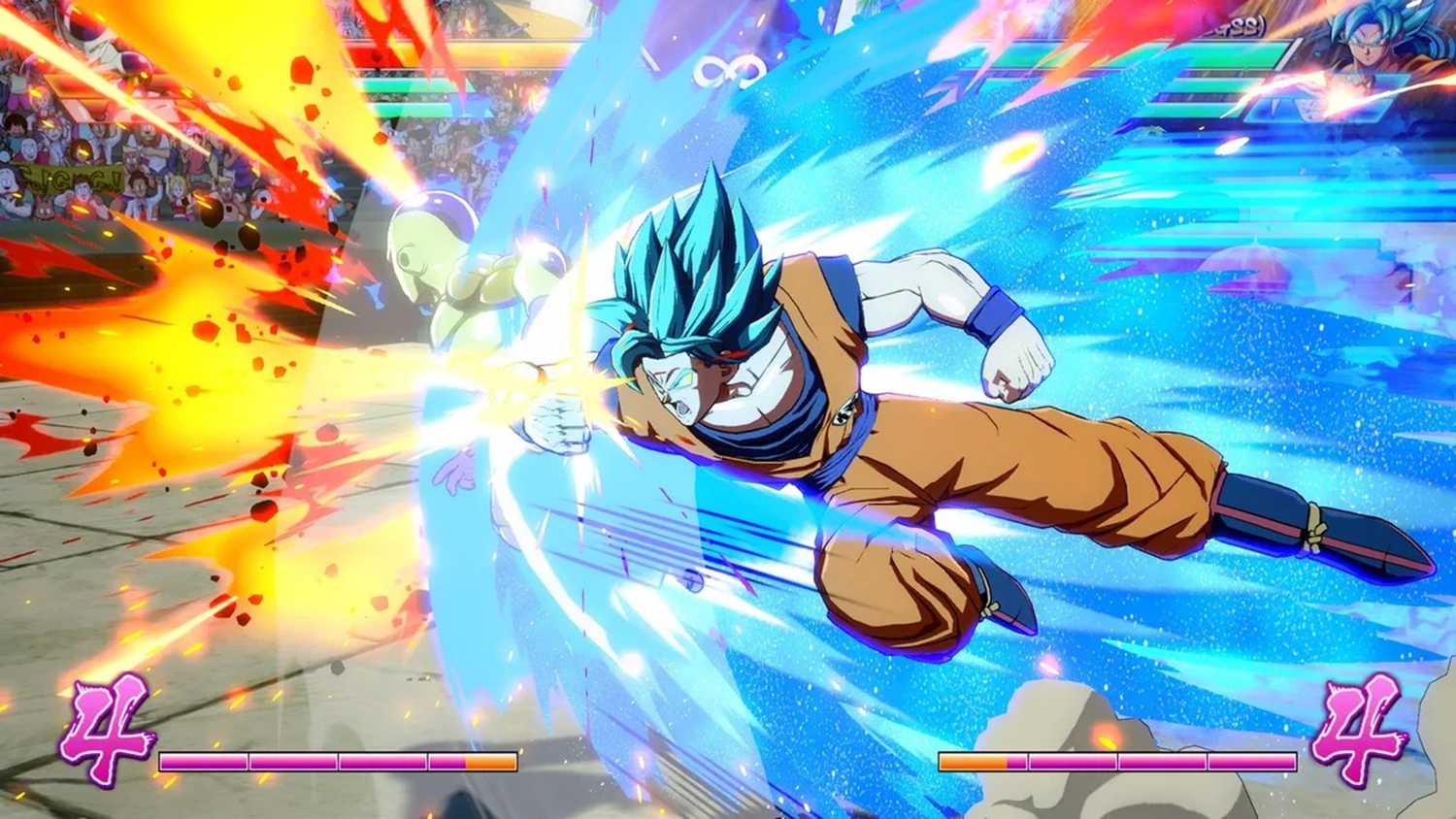 A screenshot of gameplay from Dragon Ball FighterZ