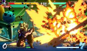 A screenshot of gameplay from Dragon Ball FighterZ