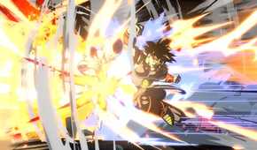 A screenshot of gameplay from Dragon Ball FighterZ