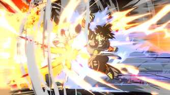 A screenshot of gameplay from Dragon Ball FighterZ