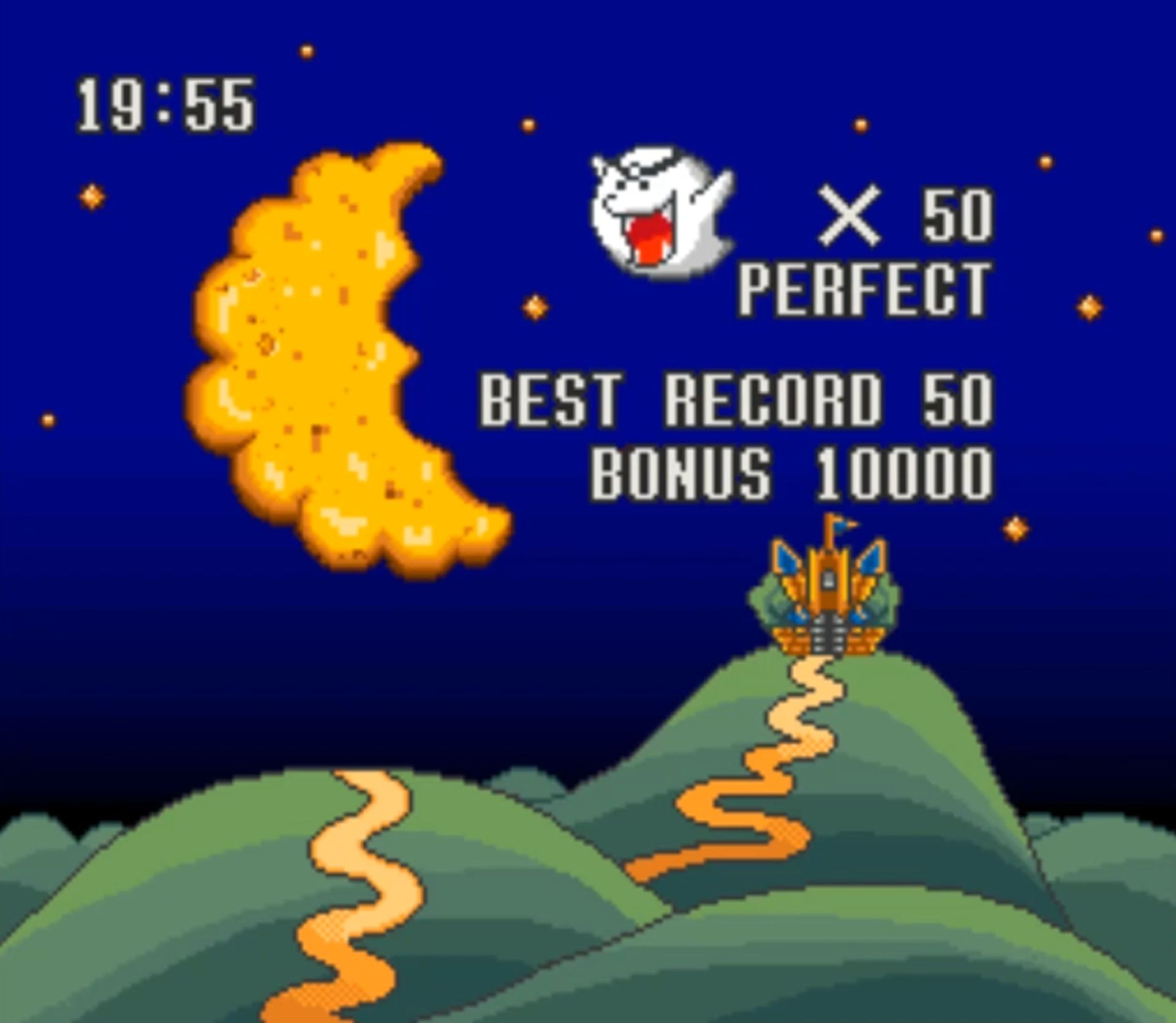 A screenshot of gameplay from Excitebike: Bun Bun Mario Battle Stadium